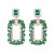 occidental style fashion geometry series Alloy diamond Rhinestone medium square earrings woman trend head tempe