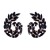 occidental style flowers earrings color fully-jewelled leaves ear stud temperament pendant Earring