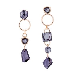 occidental style long style tassel earring temperament wind asymmetry samll gl..
