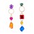 occidental style long style tassel earring temperament wind asymmetry samll glass earrings