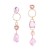 occidental style long style tassel earring temperament wind asymmetry samll glass earrings