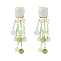 occidental style exaggerating luxurious tassel ear stud Bohemian style earring..