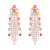 occidental style exaggerating Earring retro personality geometry ear stud fully-jewelled tassel wind earrings w