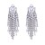 occidental style exaggerating Earring retro personality geometry ear stud fully-jewelled tassel wind earrings w