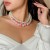 occidental stylegreen elements necklace  personality color beads imitate Pearlloveneck
