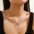 occidental styleow bow necklace sweetins wind imitate Pearl Metal Collar woman