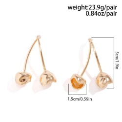occidental style brief enamel cherry ear studcherry earrings  fashion Alloy fr..