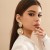 occidental style personality exaggerating Metal pendant ear stud woman high retro texturedearrings Earring