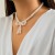 occidental style  temperament imitate Pearl bow necklace  retro all-Purpose beads chain