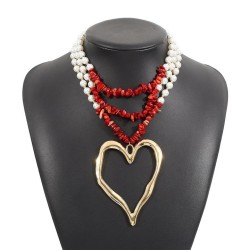 occidental style samll retro multilayer big love beads chain  wind Pearl turqu..