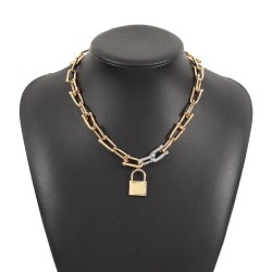 occidental style brief samllI wind chain chain  head retro high buckle necklac..