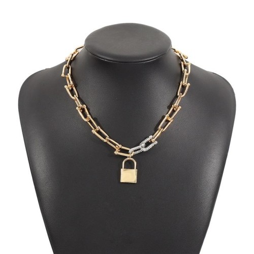 occidental style brief samllI wind chain chain  head retro high buckle necklace woman
