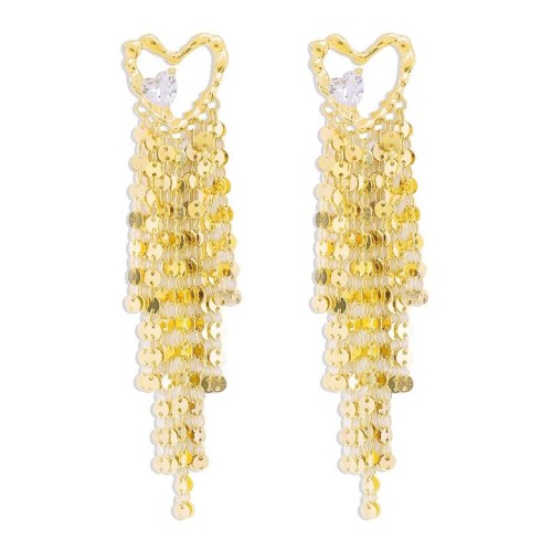 E personality brief fashion love earrings  tassel Rhinestone wind samll Earring woman