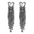 E personality brief fashion love earrings  tassel Rhinestone wind samll Earring woman