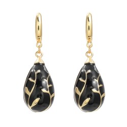  Alloy enamel flowers earrings drop earring lady occidental style exaggerating..