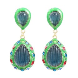  Alloy enamel earrings drop earring lady exaggerating Bohemia occidental style..