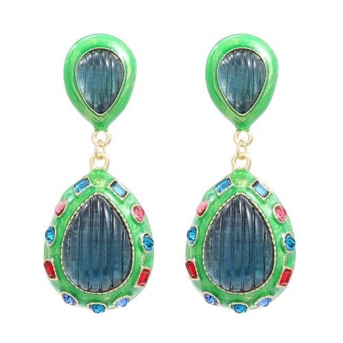  Alloy enamel earrings drop earring lady exaggerating Bohemia occidental style wind