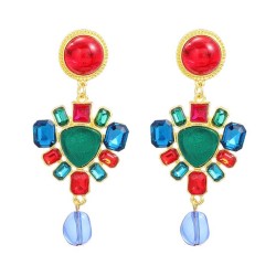  colorful diamond Earring occidental style earrings woman Bohemian style fully..