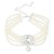 occidental style multilayer imitate Pearl necklace lady square glass diamond banquet pendant exaggerating brid