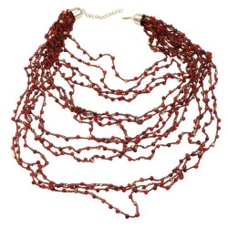 occidental style exaggerating necklace woman trend multilayer color Beads tass..