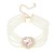 occidental style imitate Pearl necklace woman heart-shaped glass diamond banquet pendant exaggerating bridenec