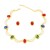  exaggerating occidental style earrings necklace set woman Alloy flower sweater chain