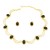  exaggerating occidental style earrings necklace set woman Alloy flower sweater chain