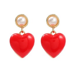 earrings earrings heart-shaped earring lady occidental style Alloy color ear s..