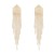 bronze embed zircon earrings occidental style banquet Earring woman super claw chain long style triangle tassel 