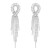 bronze embed zircon earrings occidental style banquet Earring woman super claw chain long style drop tassel bride
