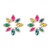 super claw chain flowers earrings occidental style exaggerating Earring woman trend glass diamond colorful di