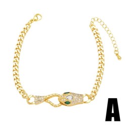 occidental style brief fashion snake bracelet woman samll embed zircon gilded ..