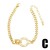 occidental style exaggerating punk leopard bracelet samll embed zircon gilded braceletbrm