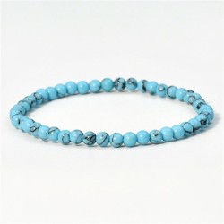 retro turquoise bracelet man womanmm elasticity rope stone
