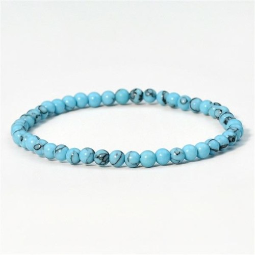 retro turquoise bracelet man womanmm elasticity rope stone