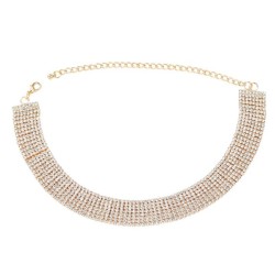  new occidental style necklace multilayer Rhinestone chain lady exaggerating b..