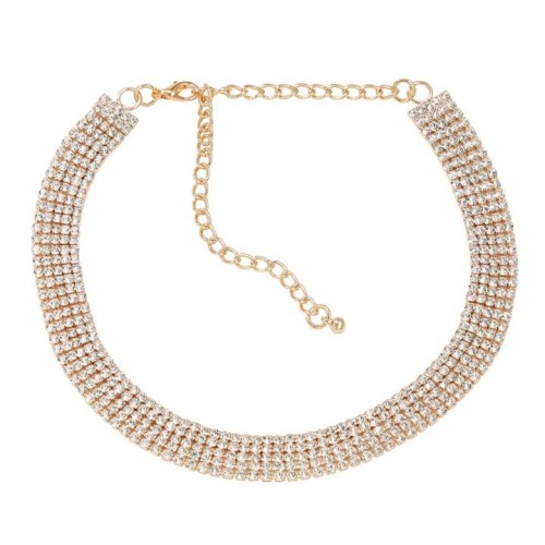 necklace occidental style necklace multilayer Rhinestone chain lady exaggerating banquet bride