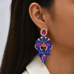 creative exaggerating geometry samll Rhinestone earrings woman  trend personal..