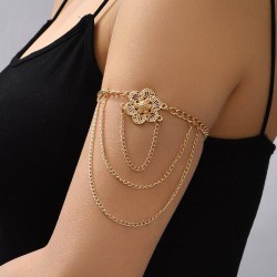  brief geometry hollow flowers multilayer chain woman  samll chain chain