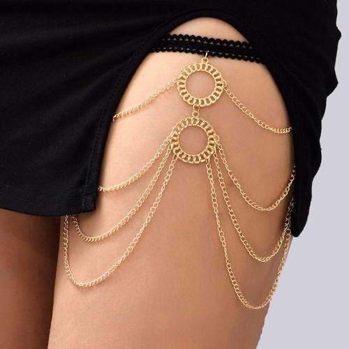  geometry hollow multilayer elasticity big chain woman  creative trend personality chain