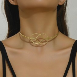  creative trend geometry hollow opening Collar woman  brief exaggerating neckl..