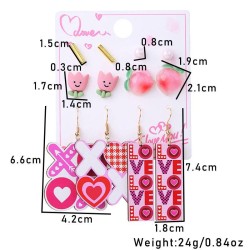 OVE love earrings set  occidental style woman day gift