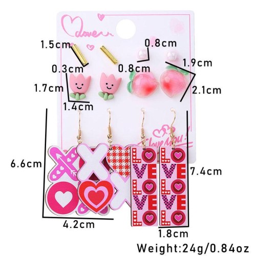 OVE love earrings set  occidental style woman day gift