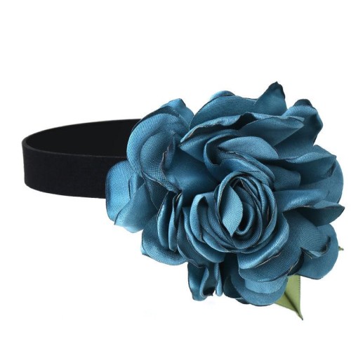 elegant flowers chain  Cloth imitate rose Collar necklace gift