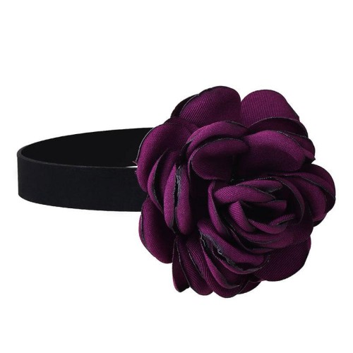  occidental style women  Cloth imitate flowers necklace brief pure color belt woman