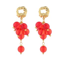 occidental style exaggerating multilayer resin earrings woman Bohemian style s..