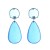 occidental style retro temperament Alloy transparent resin earrings geometry Round drop Double layer ear stud