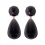occidental style retro temperament Alloy transparent resin earrings geometry Round drop Double layer ear stud