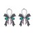 occidental style fashion high fully-jewelled bow silver earrings woman elegant colorful diamond