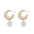 occidental styleins exaggerating elegant Pearl earrings woman  temperament fashion geometry circle